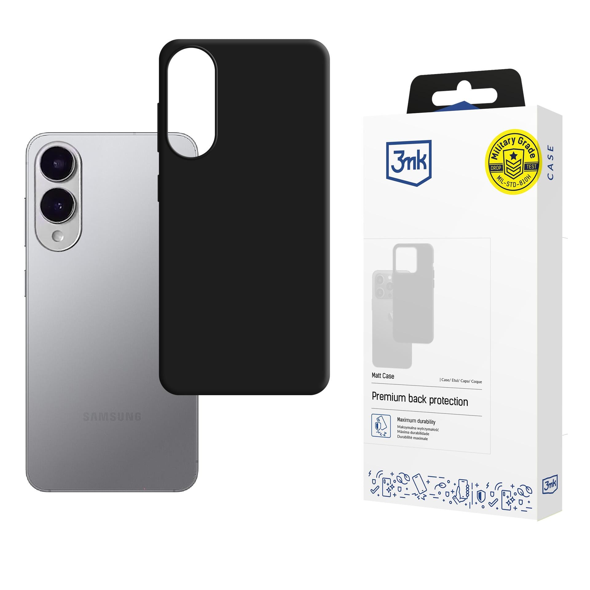 3mk matt skal till Samsung Galaxy S25 Edge – svart