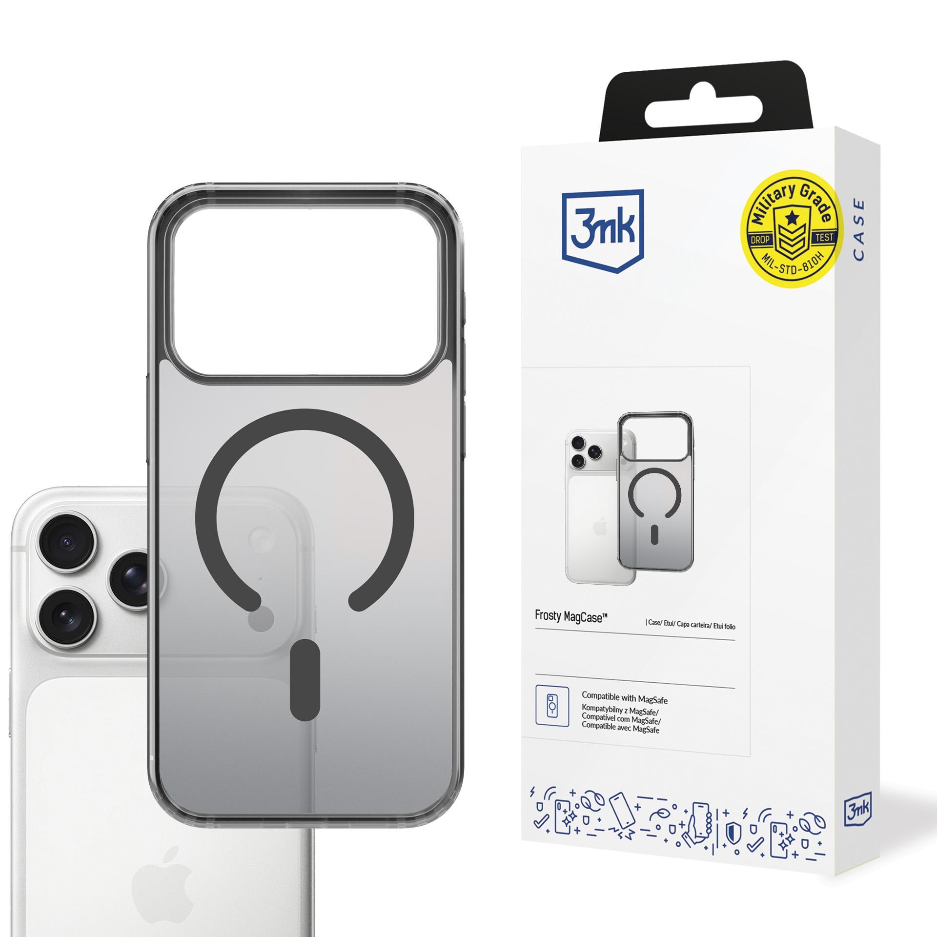 3mk Frosty MagCase för iPhone 17 Pro – Svart