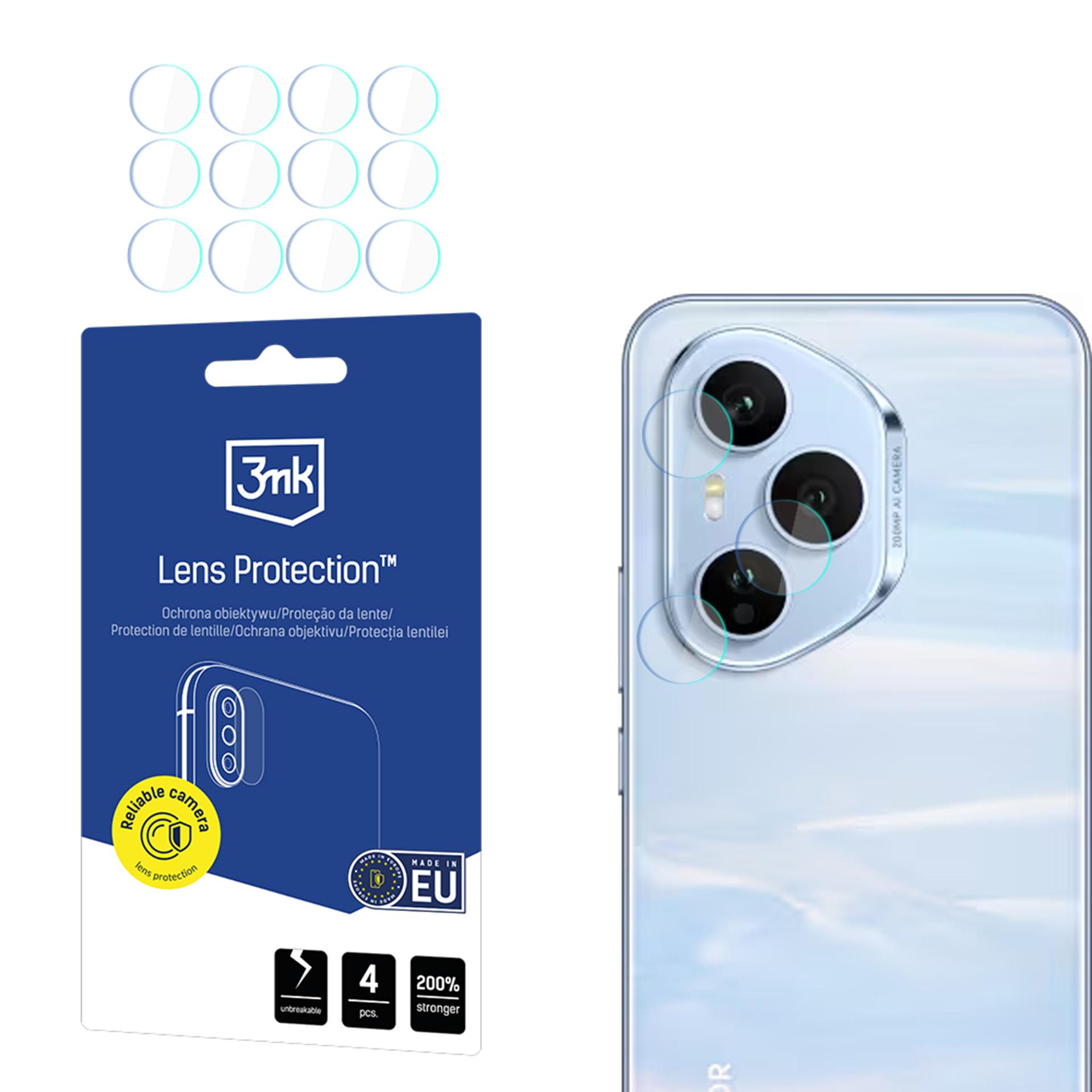 3mk Hybridglas som skydd för kameralinsen på Honor 400 PRO