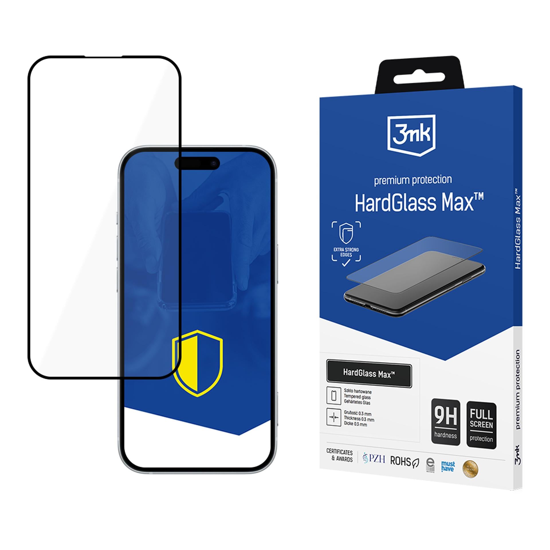 3mk HardGlass Max Black härdat glas till Apple iPhone 17 Pro