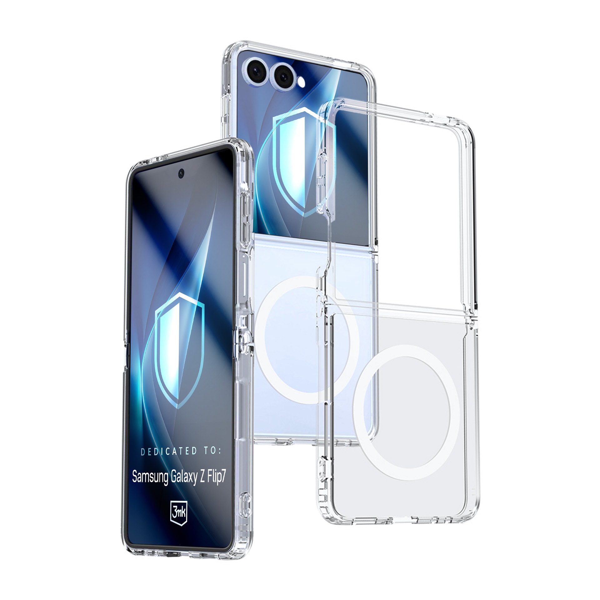 3mk Armor MagCase til Samsung Galaxy Z Flip 7 – Gennemsigtig
