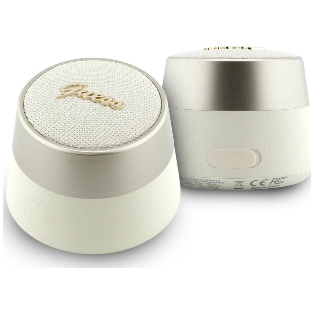 Guess 5W Bluetooth-högtalare med metalllogotyp – guld