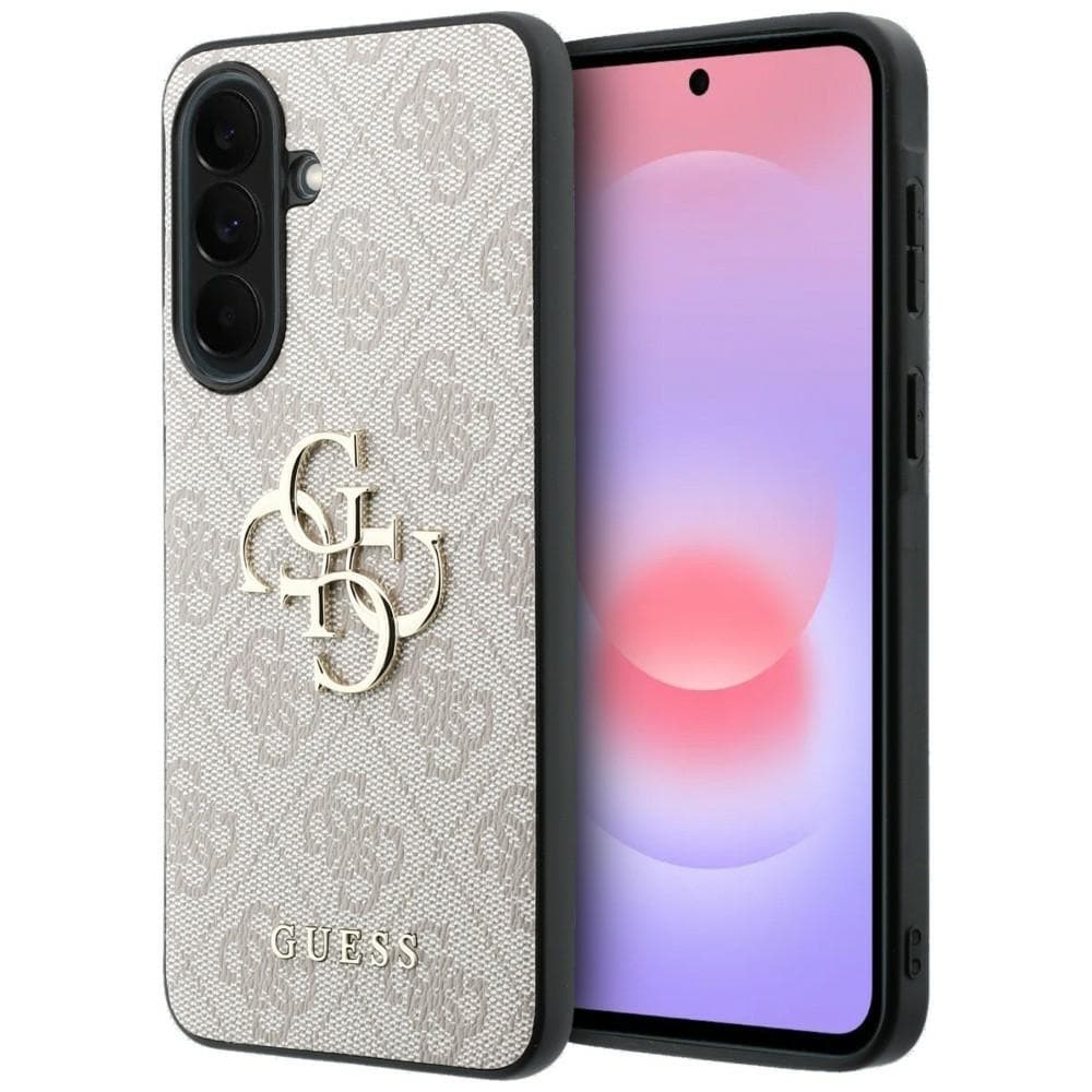 Guess läderfodral med 4G-logotyp i metall för Samsung Galaxy A37 5G – rosa