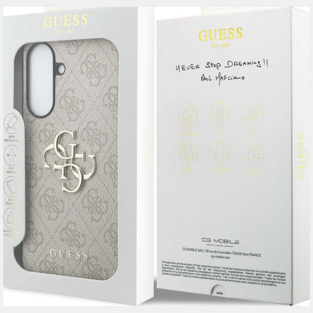 Guess Leather 4G metal-logo-etui til Samsung Galaxy A37 5G – lyserød