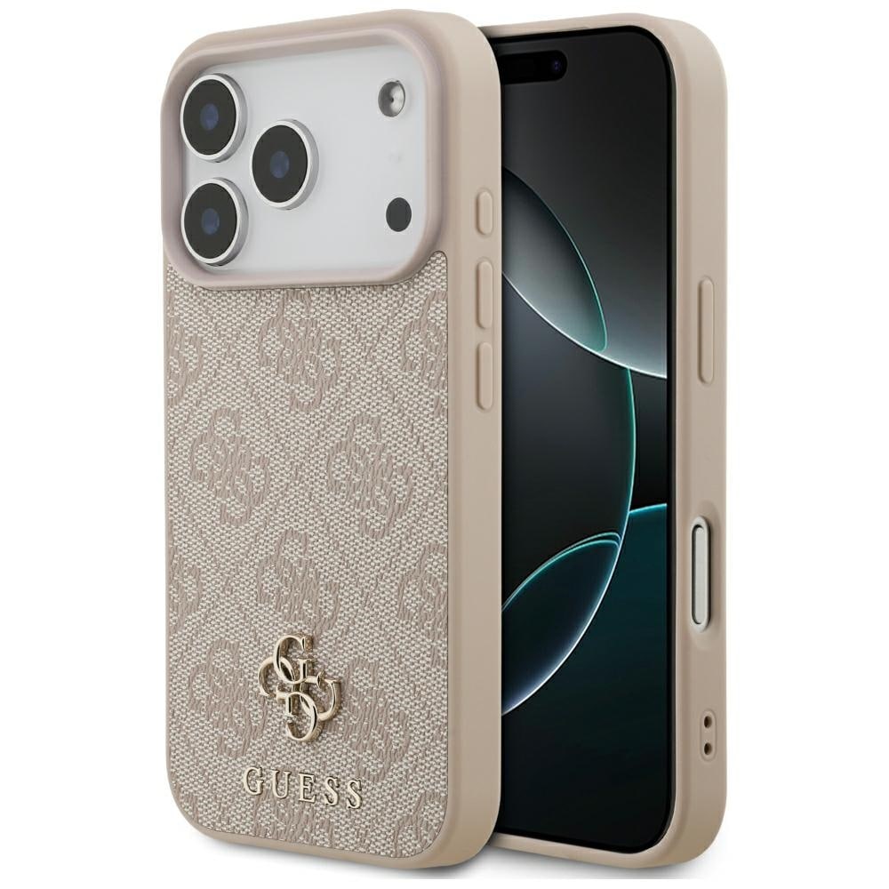 Guess 4G Small Classic Logo MagSafe-fodral för iPhone 18 Pro / 17 Pro – Rosa