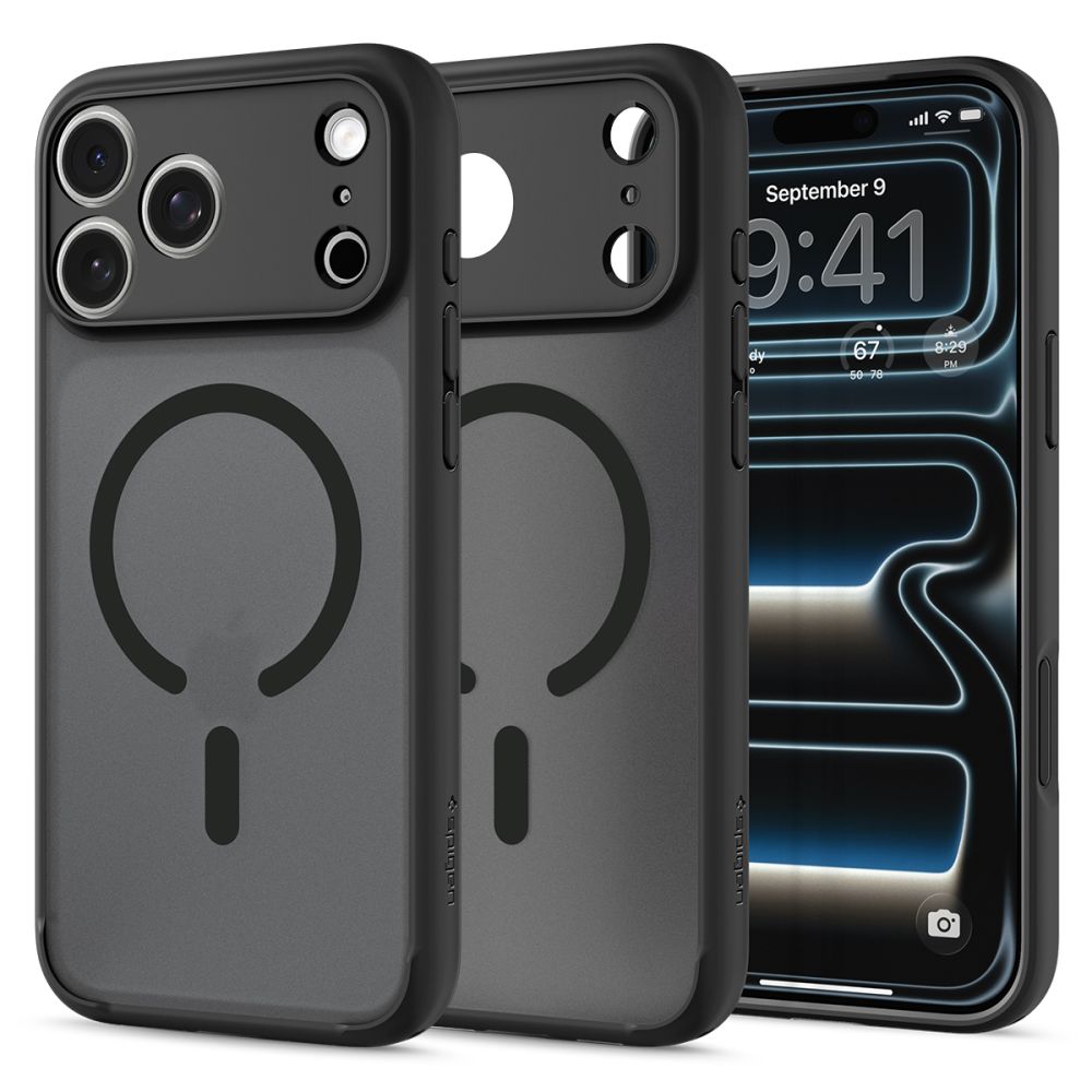 Spigen Ultra Hybrid MagSafe-fodral för iPhone 18 Pro / 17 Pro – frostsvart