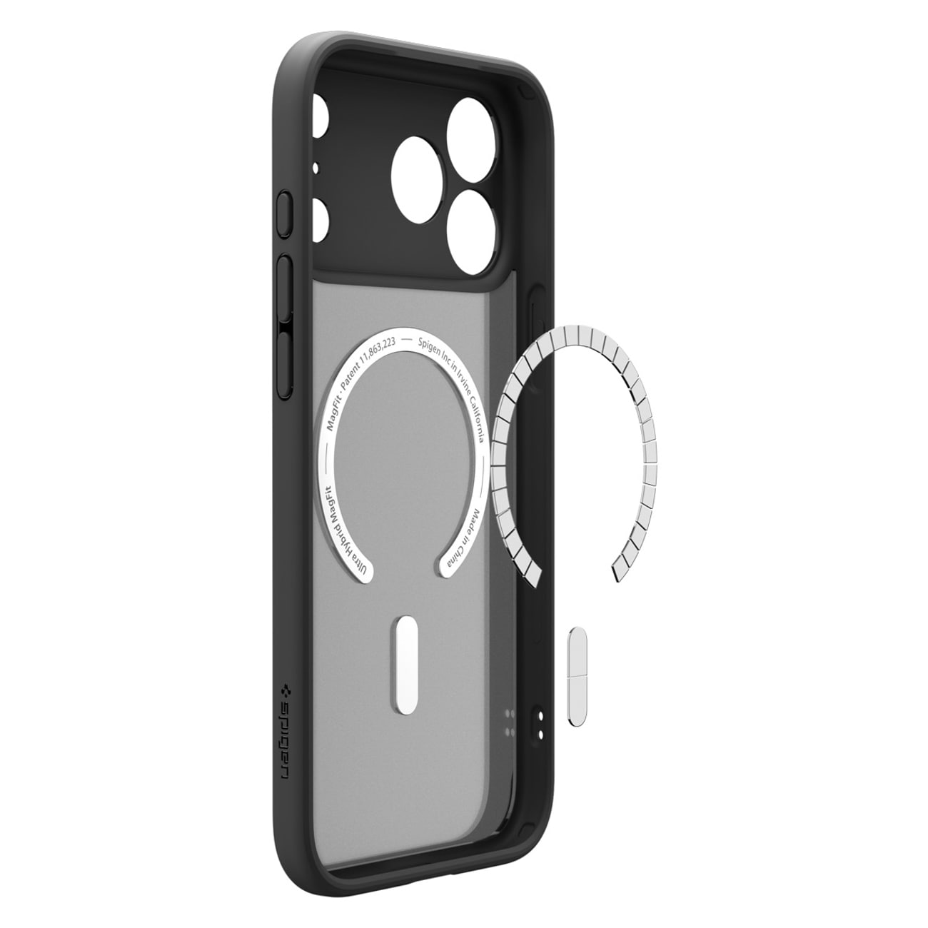 Spigen Ultra Hybrid MagSafe-etui til iPhone 18 Pro / 17 Pro – frostsort