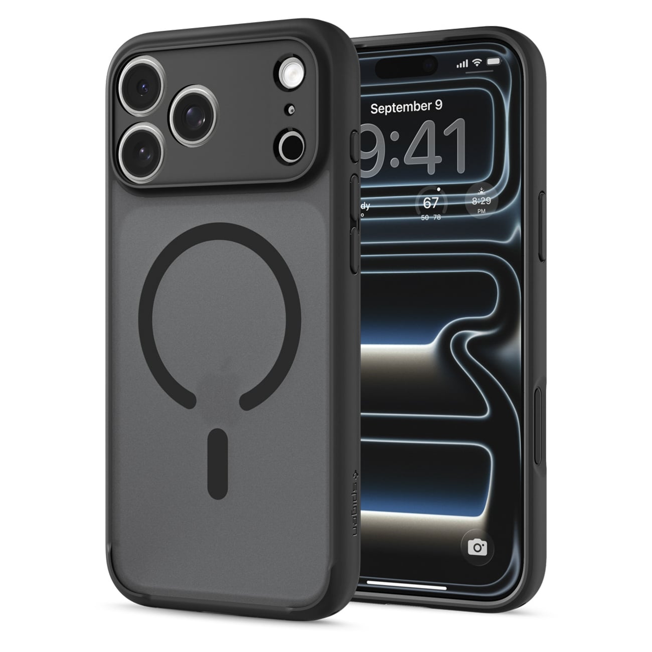 Spigen Ultra Hybrid MagSafe-etui til iPhone 18 Pro / 17 Pro – frostsort