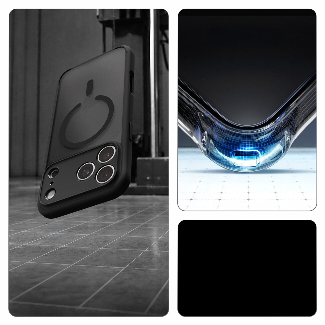 Spigen Ultra Hybrid MagSafe-etui til iPhone 18 Pro / 17 Pro – frostsort