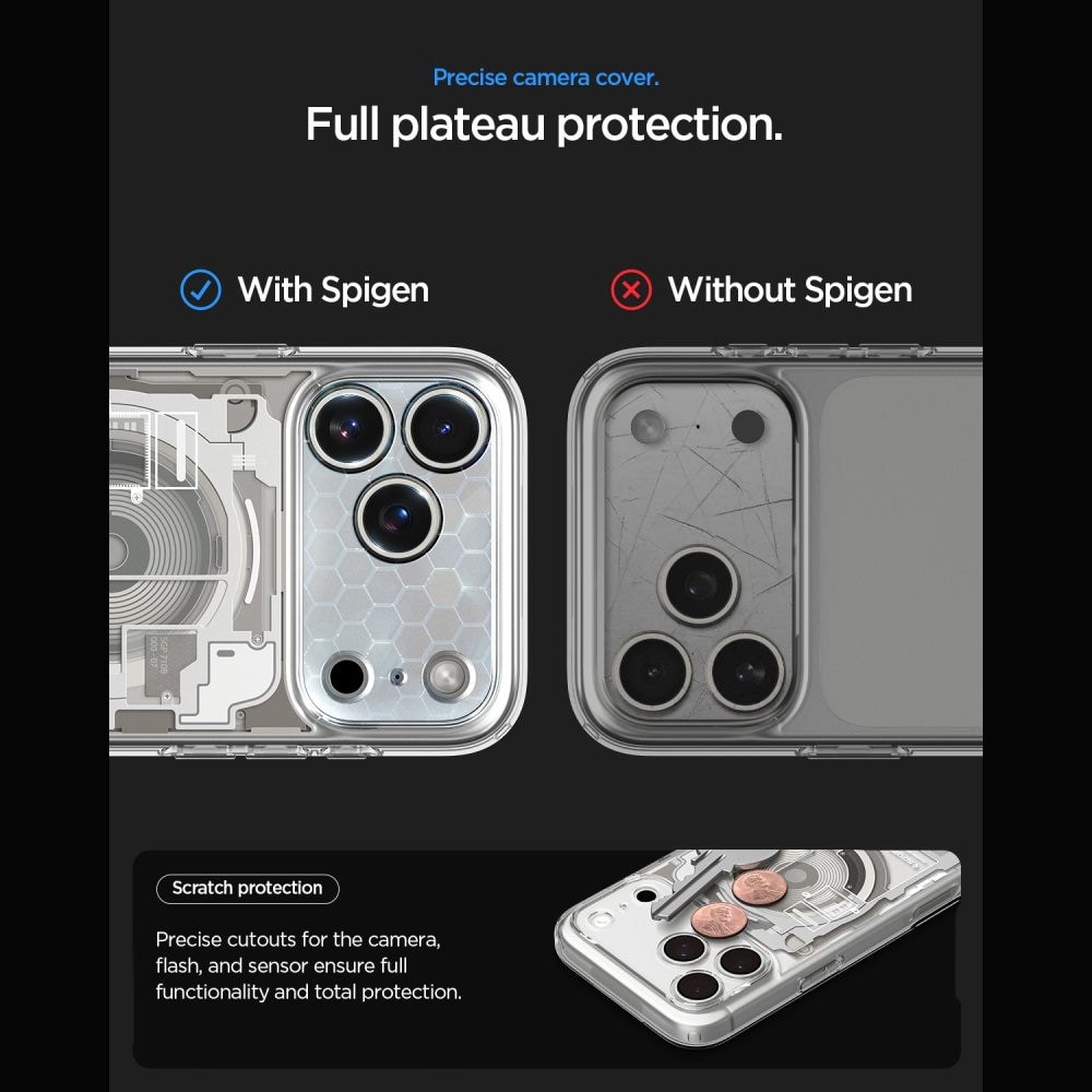 Spigen Ultra Hybrid MagSafe Zero One-etui til iPhone 18 Pro / 17 Pro – Titanium
