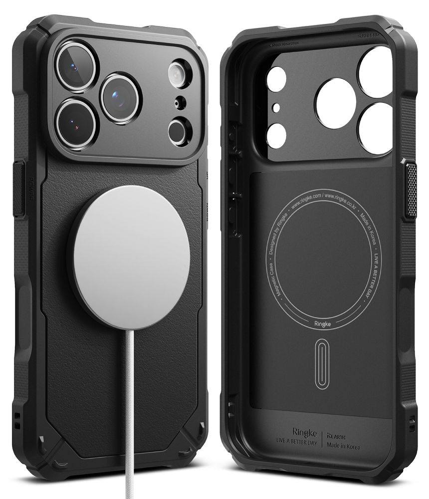 Ringke Rugged Gear magnetisk MagSafe-etui til iPhone 18 Pro Max / 17 Pro Max – Sort