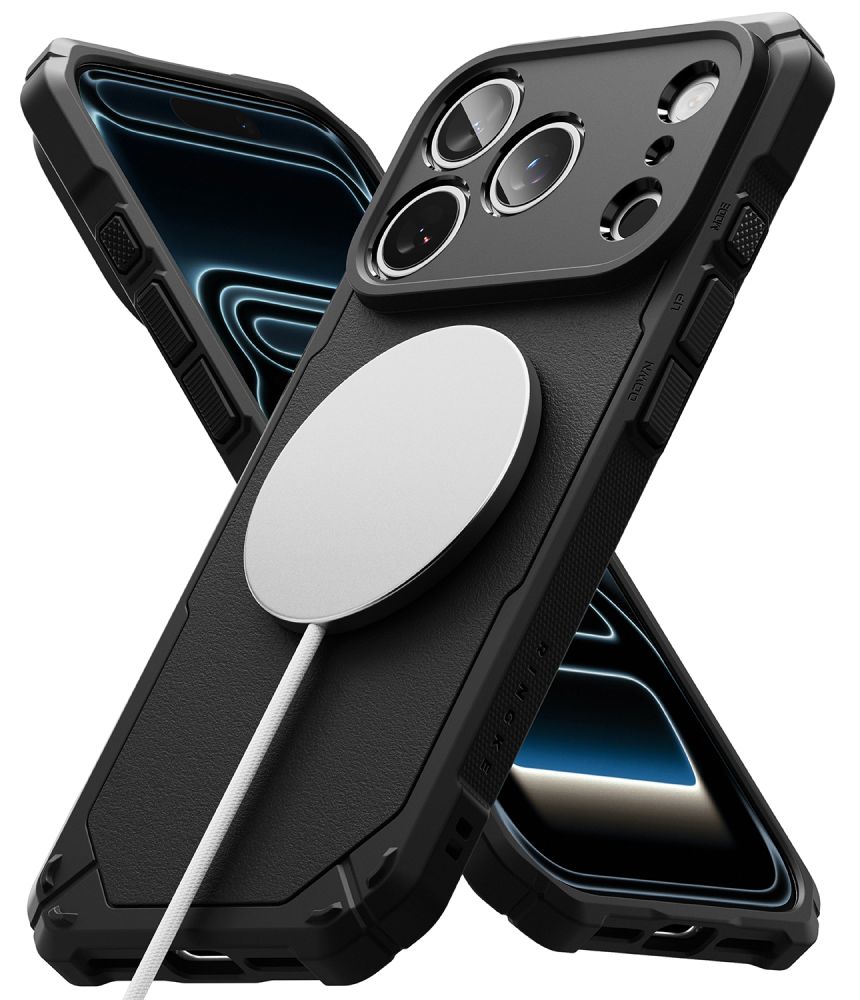 Ringke Rugged Gear magnetisk MagSafe-etui til iPhone 18 Pro Max / 17 Pro Max – Sort
