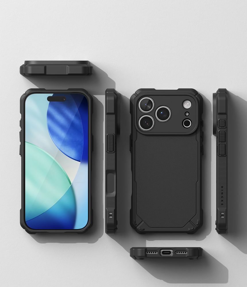 Ringke Rugged Gear magnetisk MagSafe-etui til iPhone 18 Pro Max / 17 Pro Max – Sort