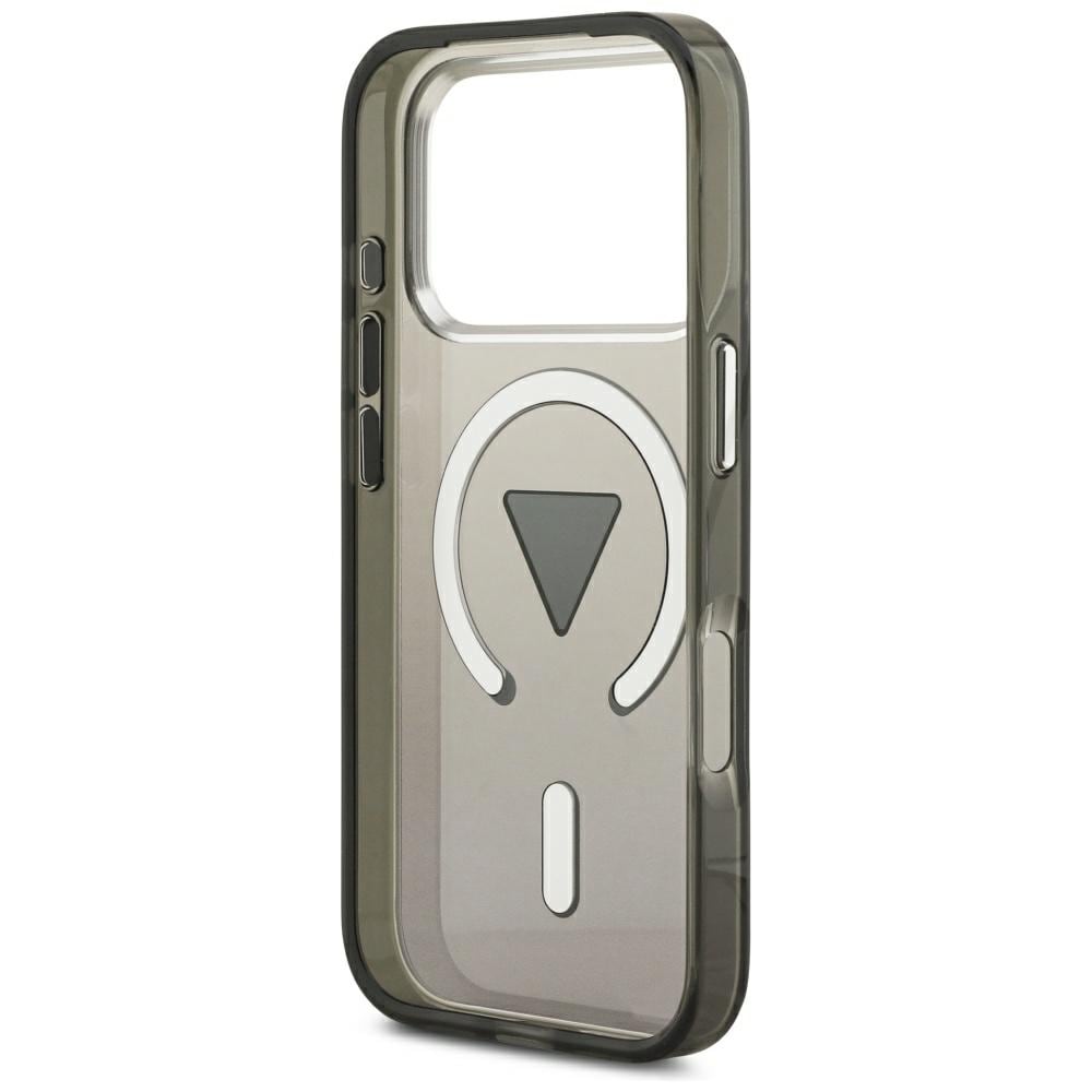 Guess IML-etui med gradient-trekantlogo og MagSafe til iPhone 17 Pro – Sort