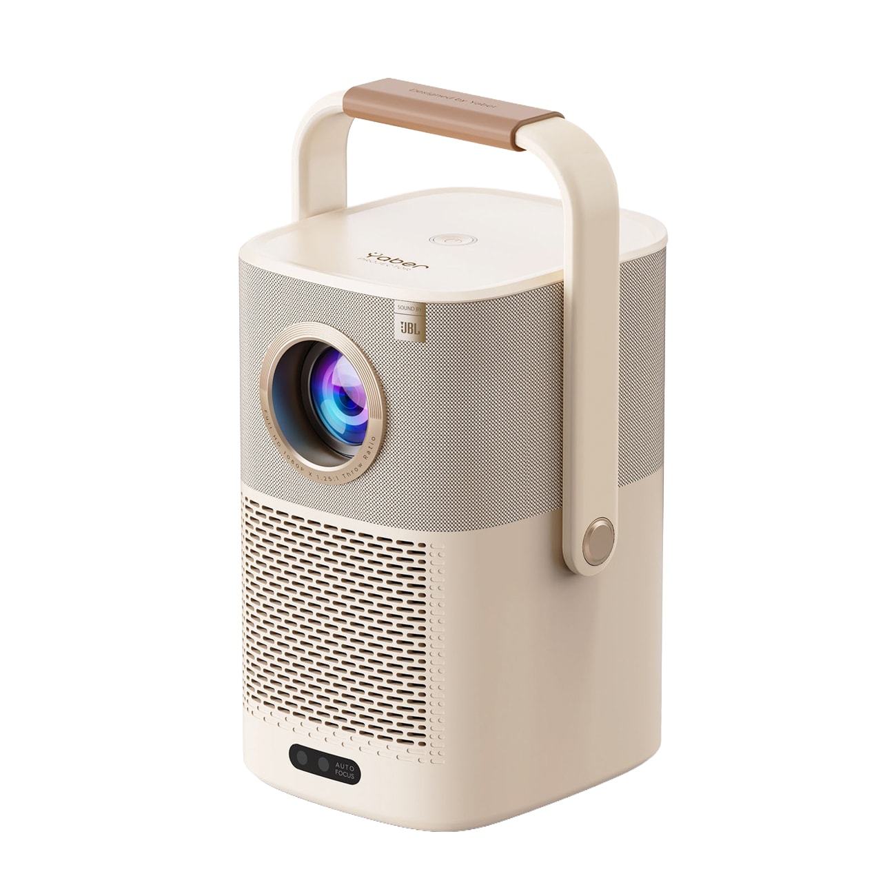 Yaber T2 Plus GTV 1080p 450 ANSI Google TV JBL Dolby Audio multimediaprojektor med batteri – beige