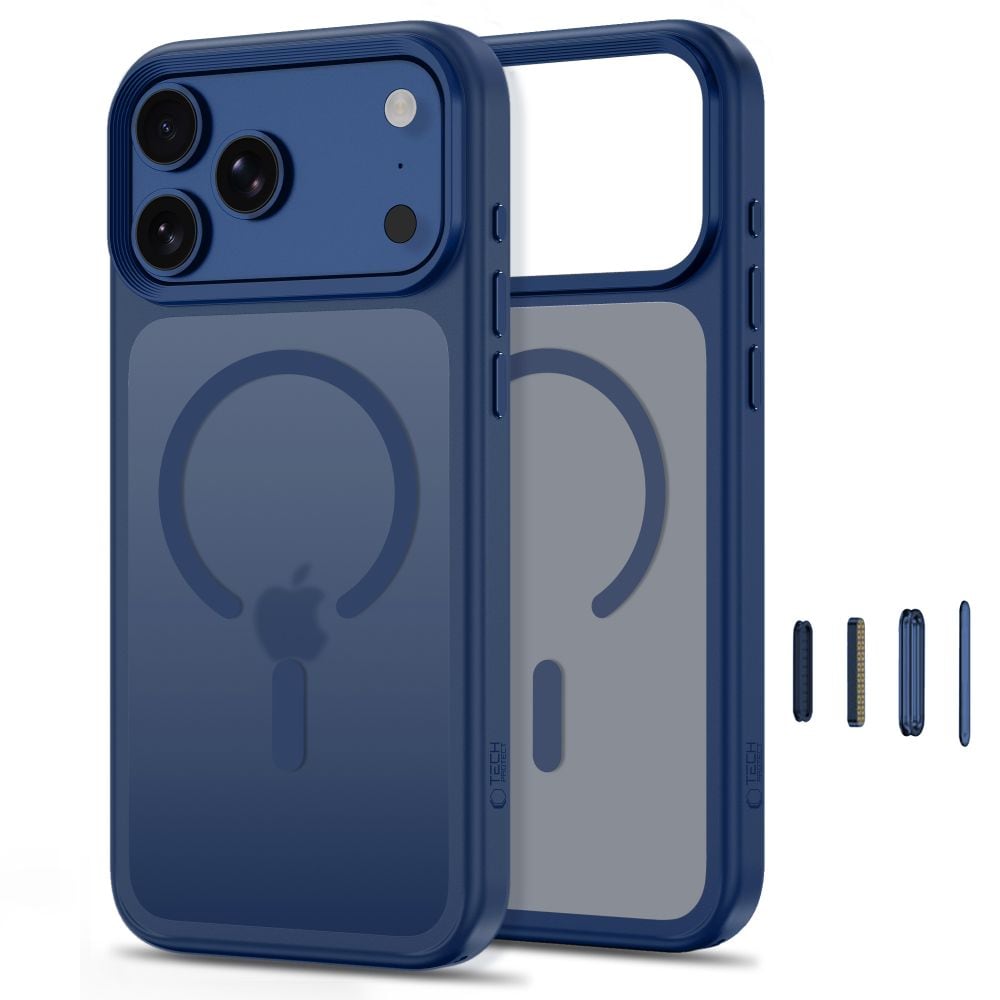 Tech-Protect Magmat Magsafe CC-etui til iPhone 18 Pro Max / 17 Pro Max – mat marineblå