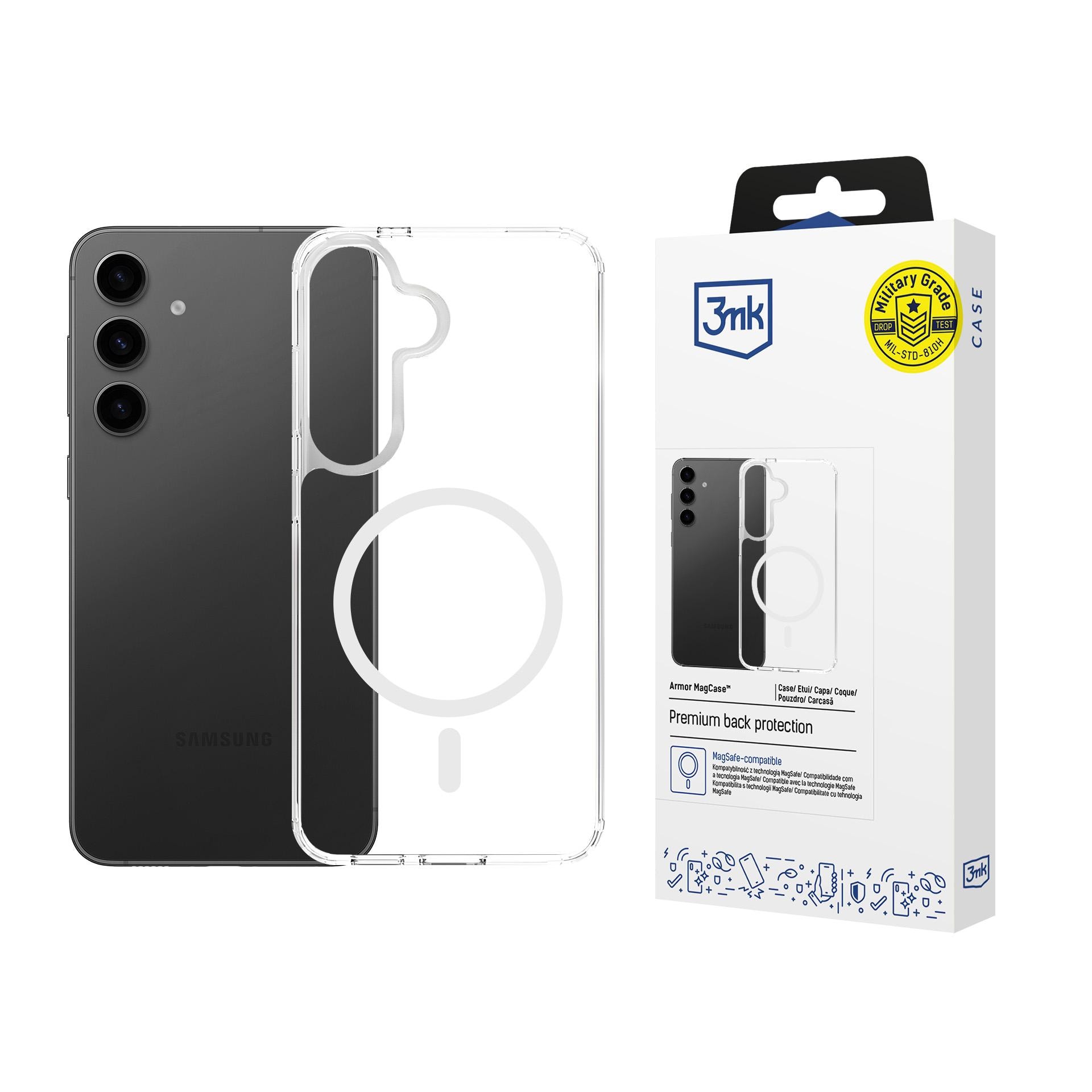 3mk Armor MagCase för Samsung Galaxy S24 / S25 – Transparent