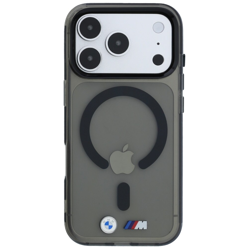 BMW M IML-etui m. blankt metal-logo/-detaljer og MagSafe til iPhone 17 Pro/18 Pro – Sort