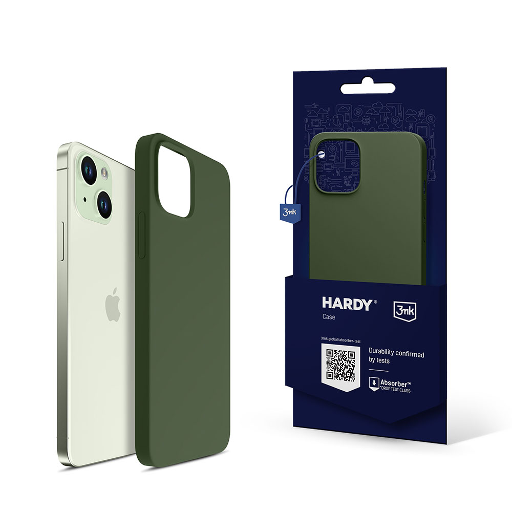 3mk Hardy MagCase i silikon för iPhone 15 Plus – grönt