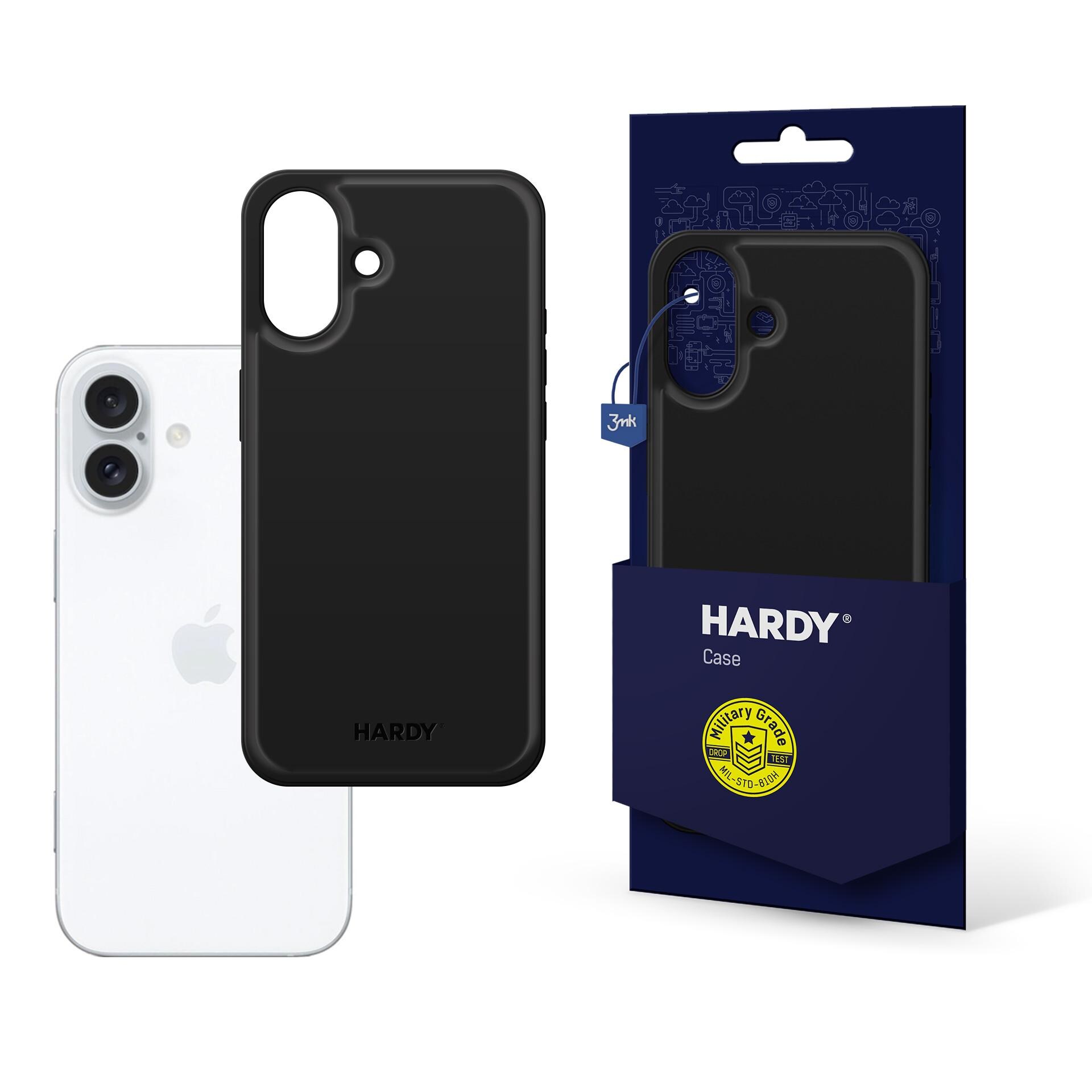 3mk Hardy Apple Silky Leather MagCase för Apple iPhone 16 Plus – Svart