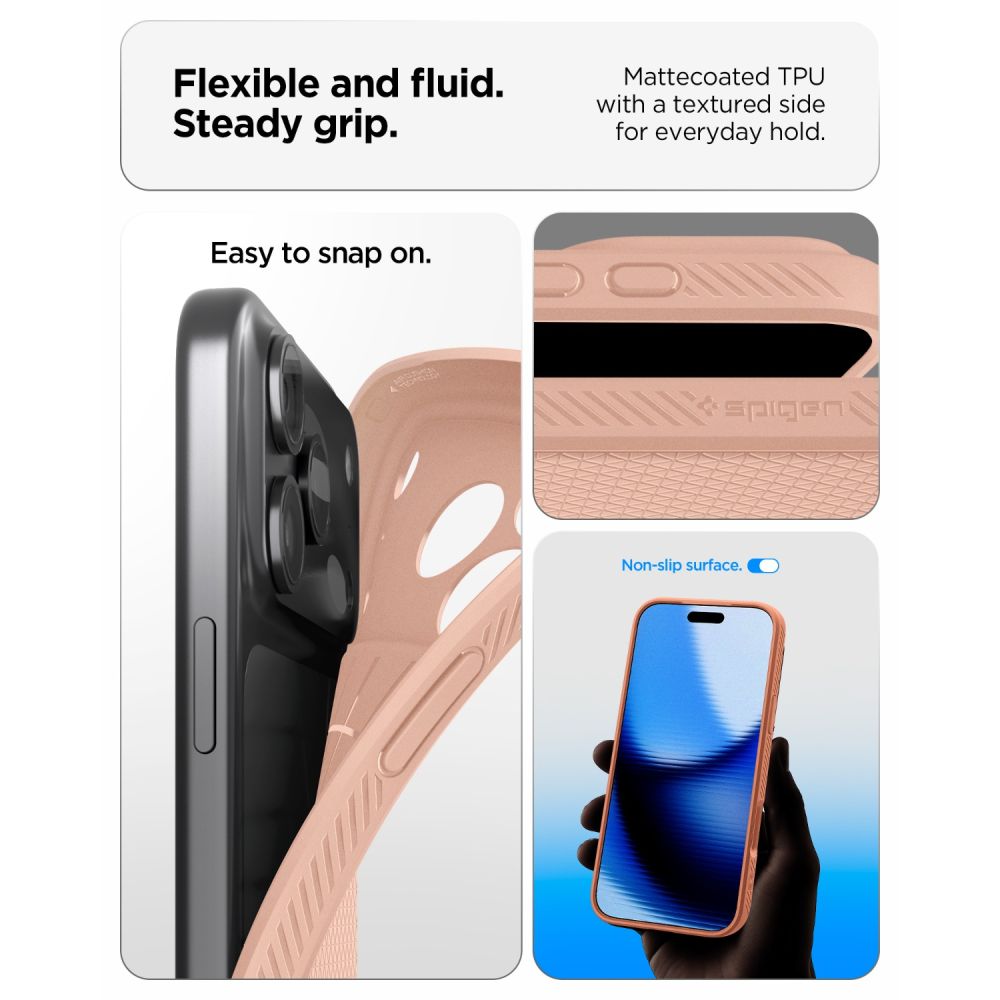 Spigen Liquid Air-etui til iPhone 18 Pro Max / 17 Pro Max – lyserød