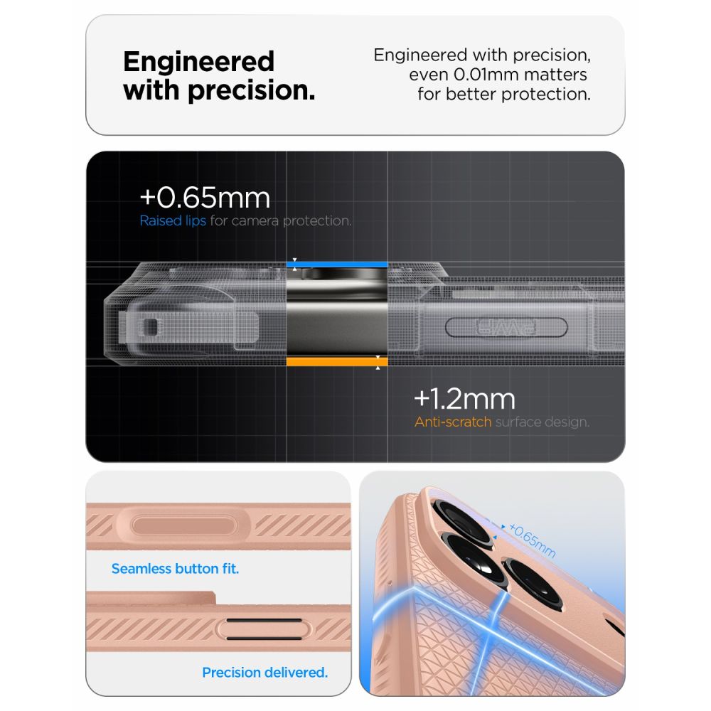 Spigen Liquid Air-etui til iPhone 18 Pro Max / 17 Pro Max – lyserød