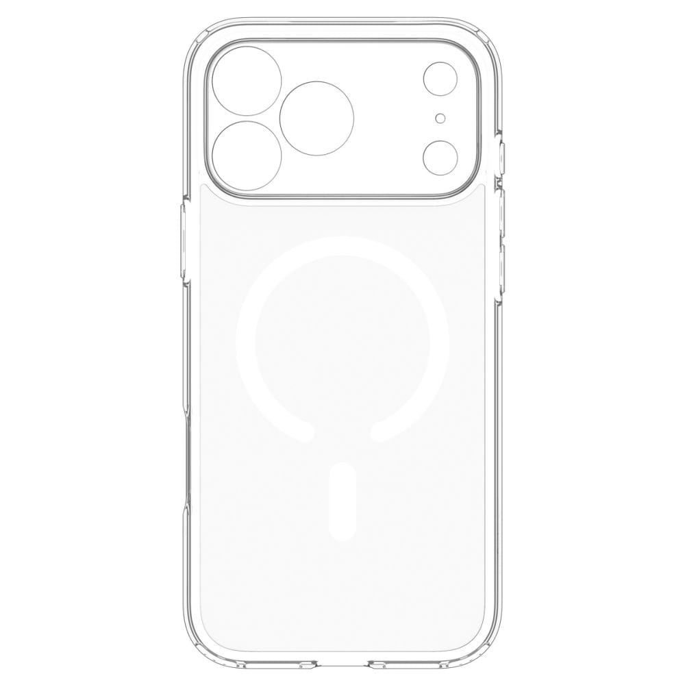 Spigen Ultra Hybrid MagSafe-etui til iPhone 18 Pro Max / 17 Pro Max – gennemsigtigt og hvidt