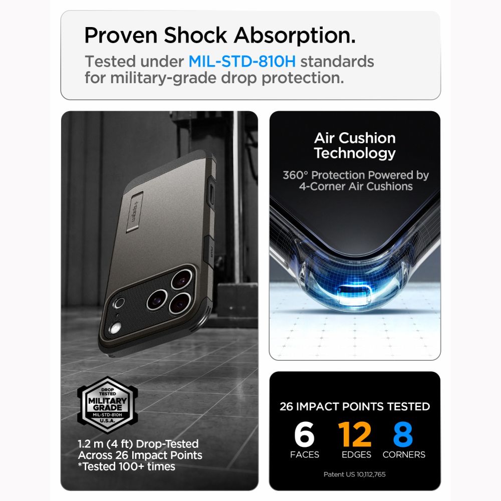 Spigen Tough Armor MagSafe-etui til iPhone 18 Pro / 17 Pro – sort