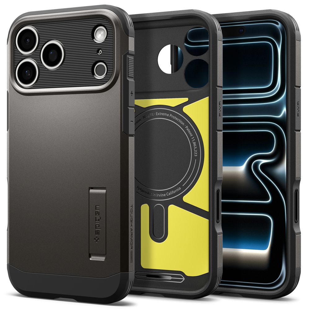 Spigen Tough Armor MagSafe-etui til iPhone 18 Pro / 17 Pro – sort