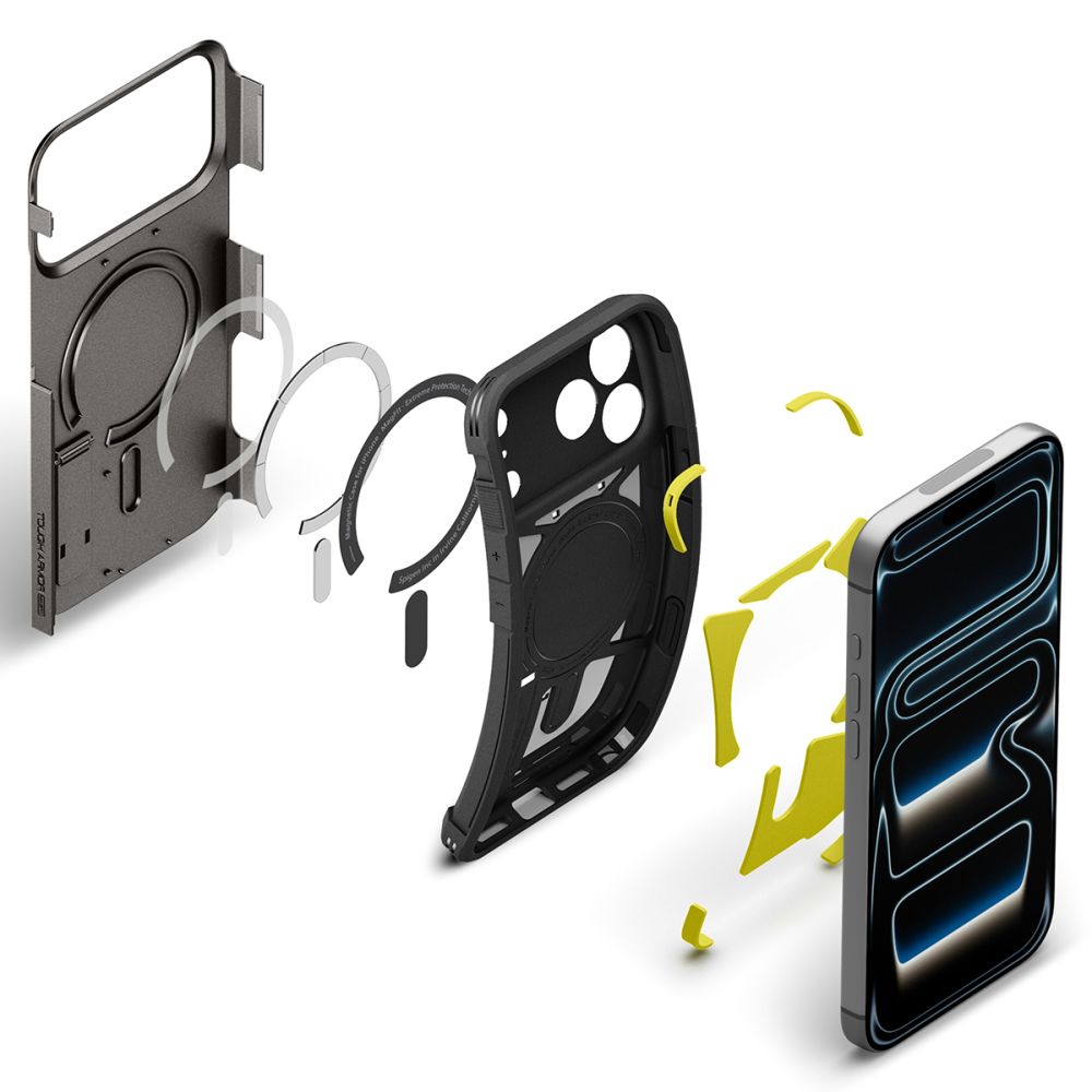 Spigen Tough Armor MagSafe-etui til iPhone 18 Pro / 17 Pro – sort