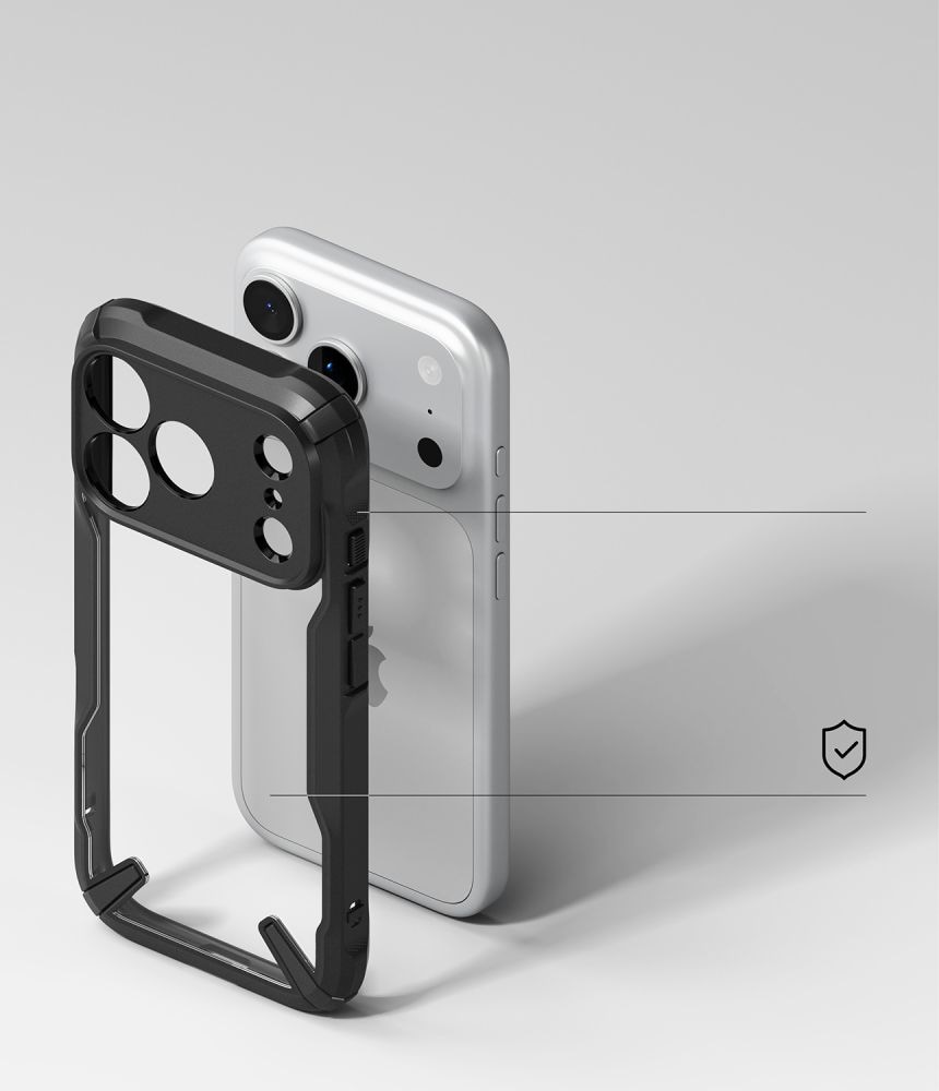 Ringke Fusion X-etui til iPhone 18 Pro Max / 17 Pro Max – Sort