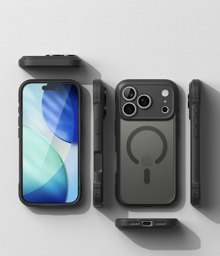 Ringke Fusion Bold magnetisk MagSafe-etui til iPhone 18 Pro / 17 Pro – mat sort