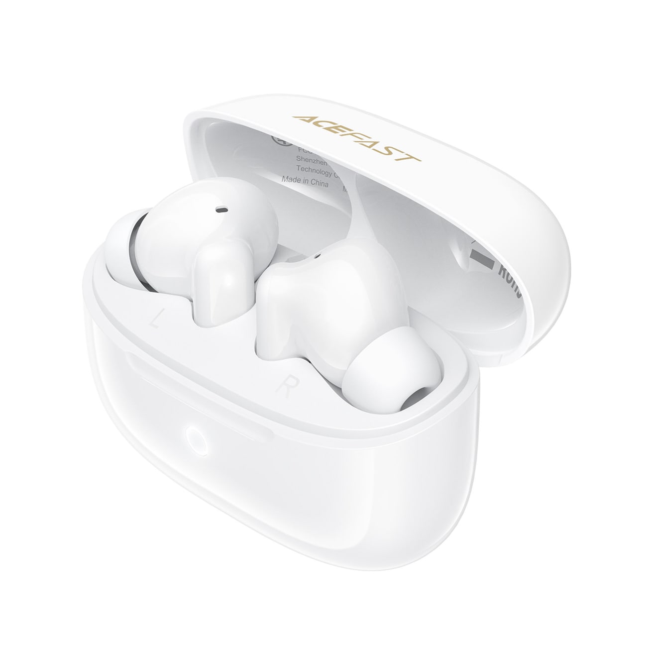 Acefast W7 TWS trådlösa in-ear-hörlurar med ENC – vita