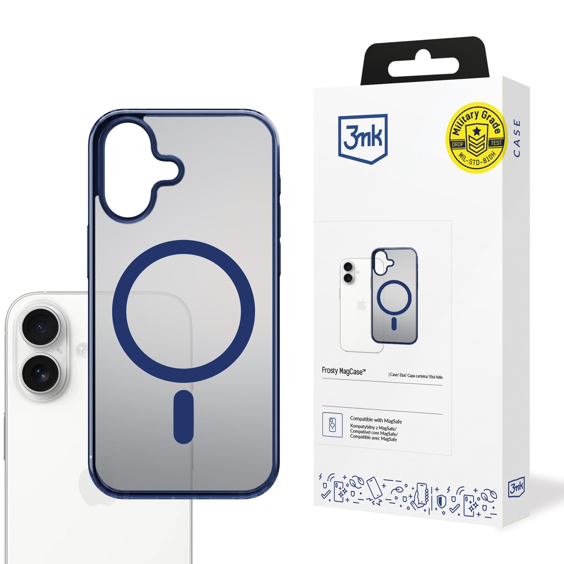 3mk Frosty MagCase för iPhone 17 – blå