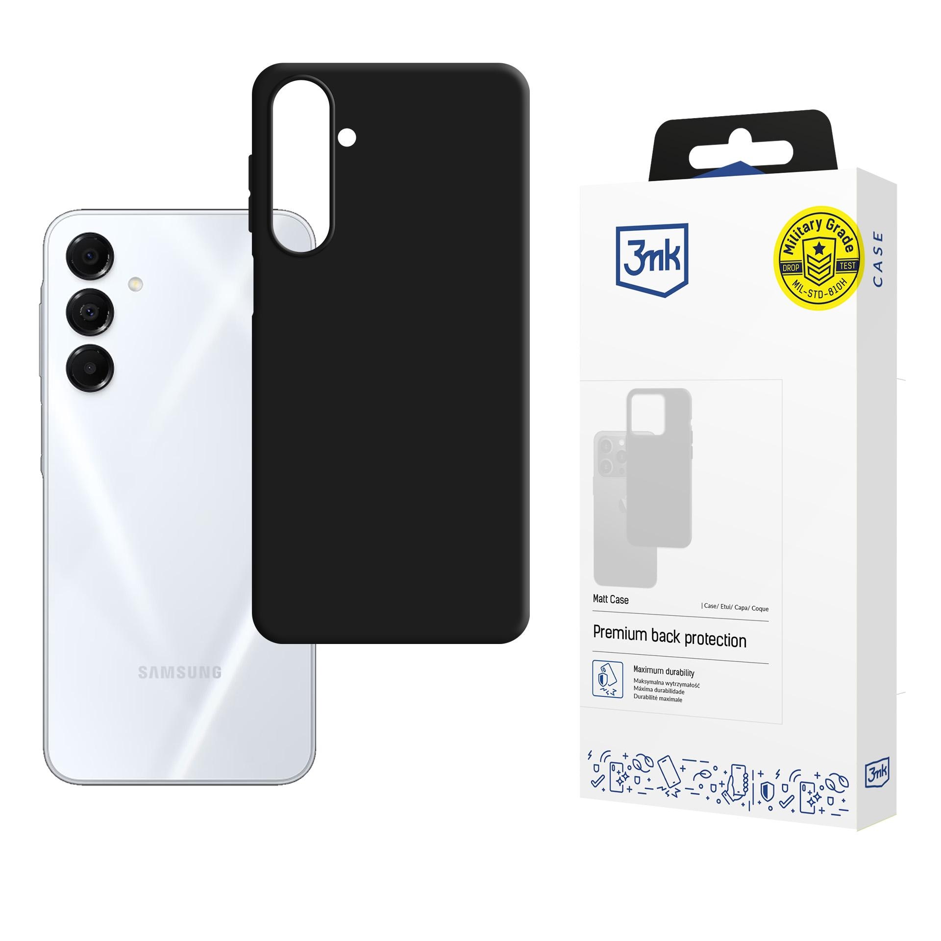 3mk Matt-etui til Samsung Galaxy A17 5G – mat sort
