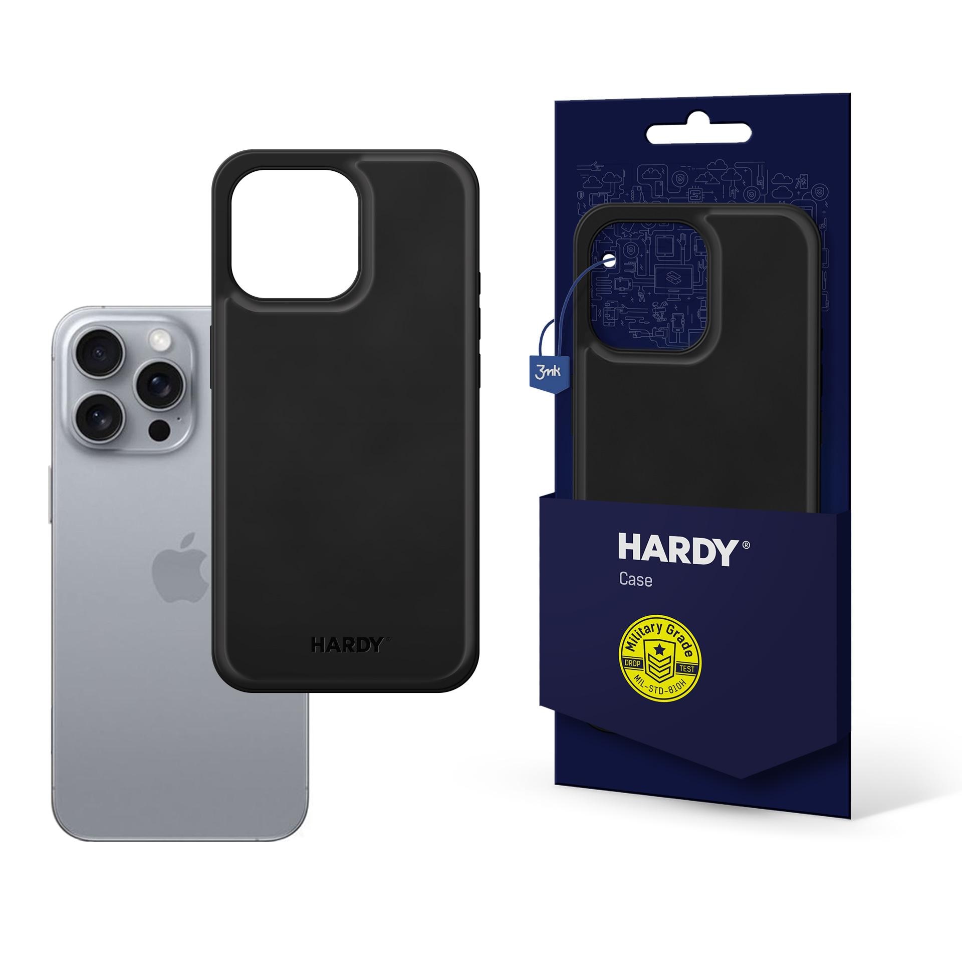 3mk Hardy Apple Silky Leather MagCase till Apple iPhone 16 Pro Max – Svart