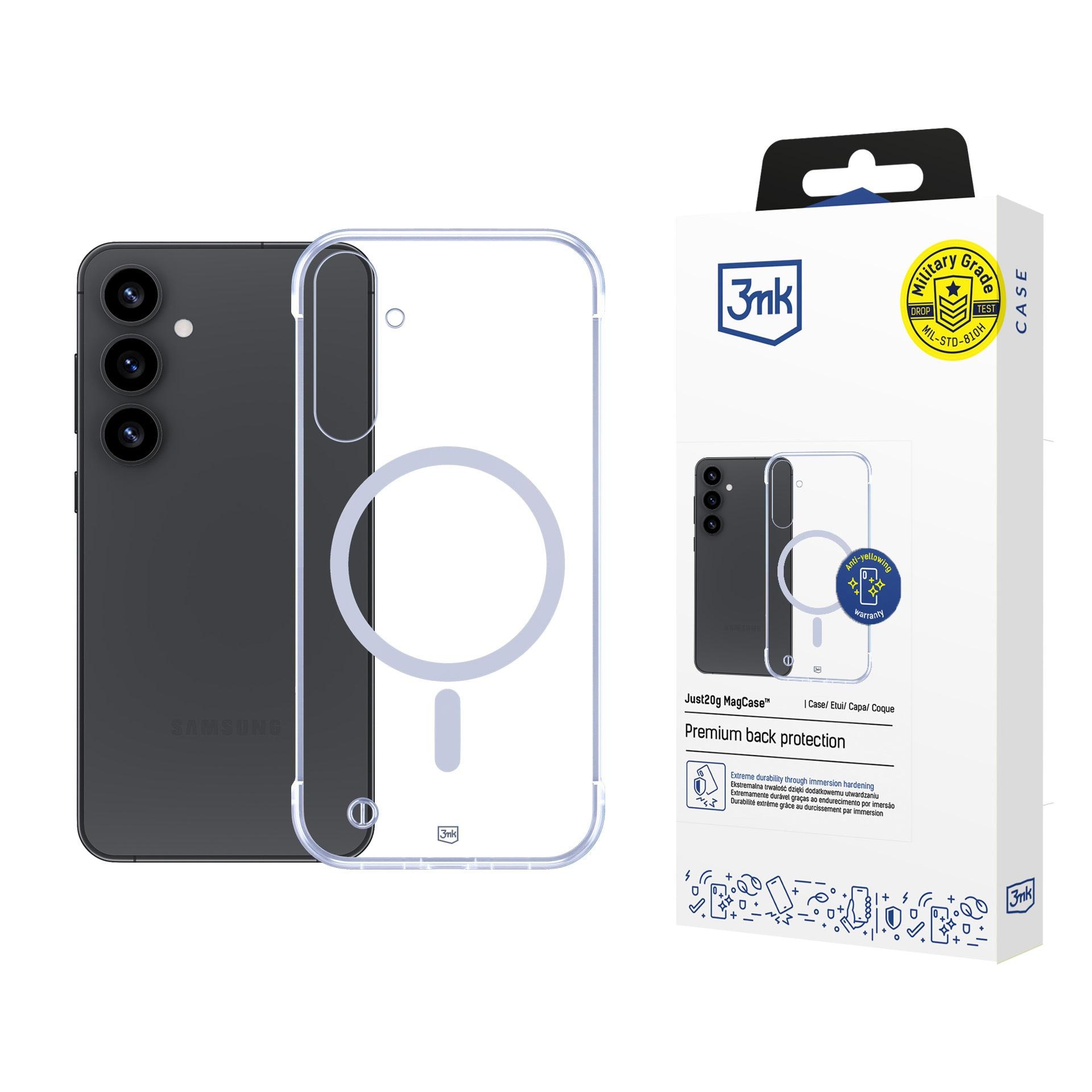 3mk Just20g MagCase till Samsung Galaxy S25+ – genomskinligt