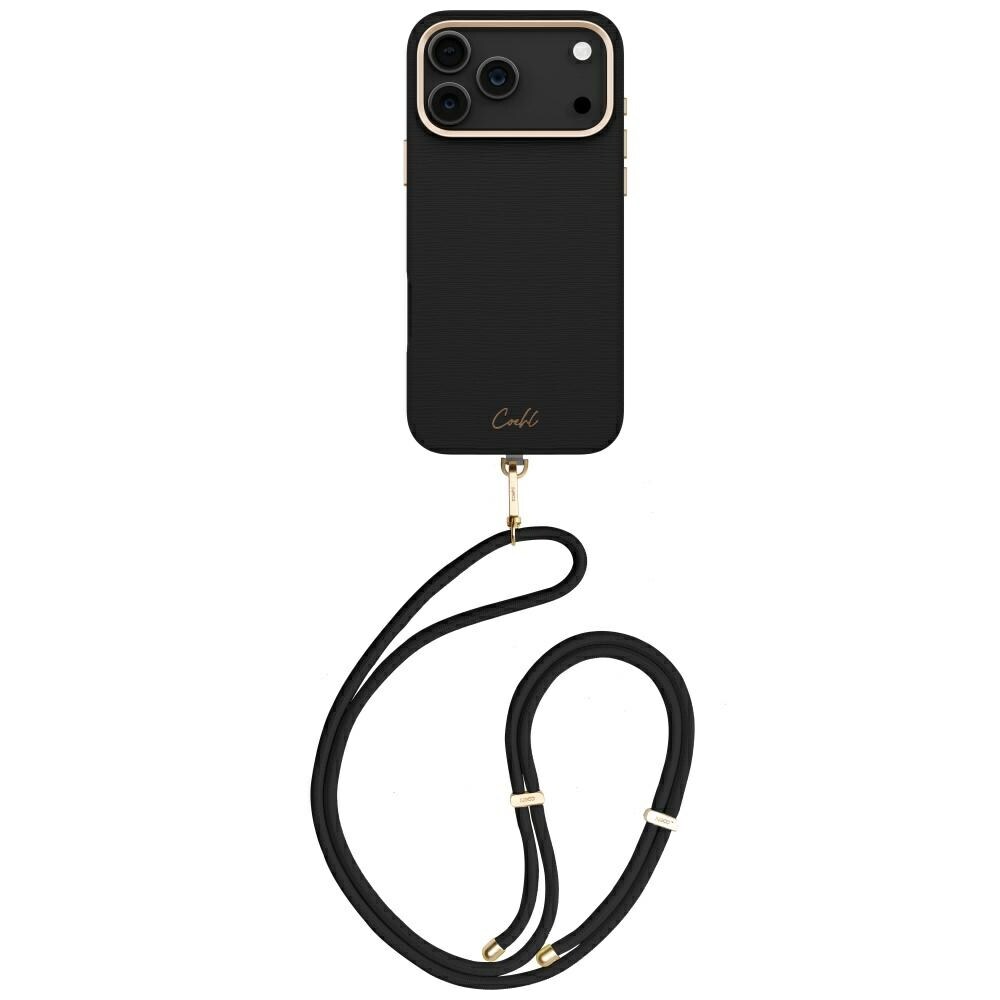 Uniq Coehl Mirelle magnetiskt laddningsfodral för iPhone 17 Pro Max – svart