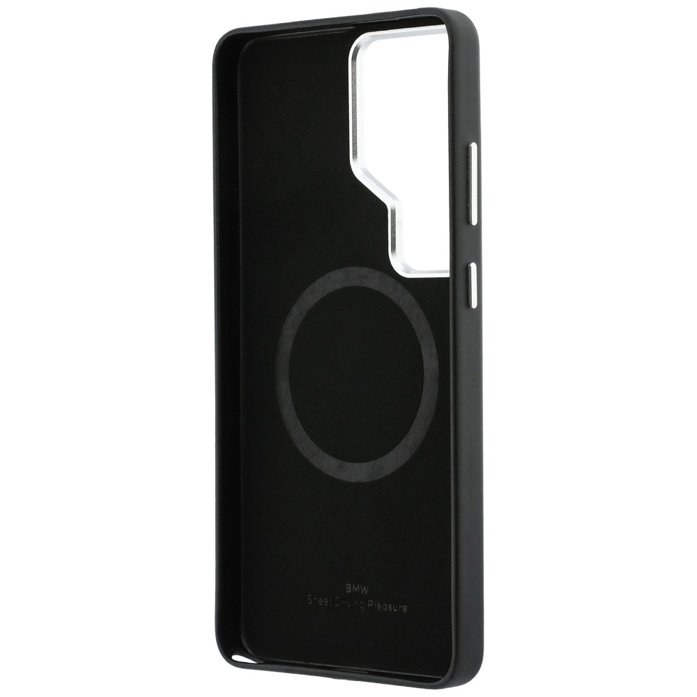 BMW-logo i metal, MagSafe-etui til Samsung Galaxy S26 Ultra – sort
