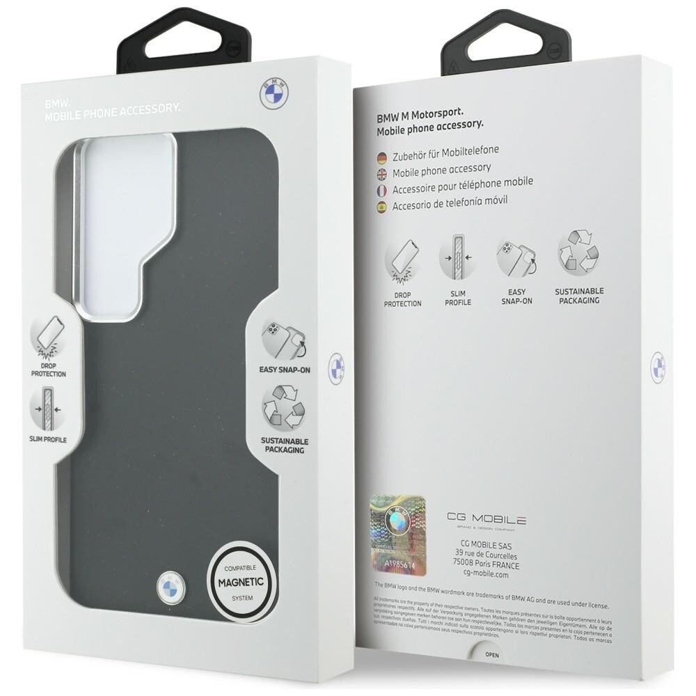 BMW-logo i metal, MagSafe-etui til Samsung Galaxy S26 Ultra – sort