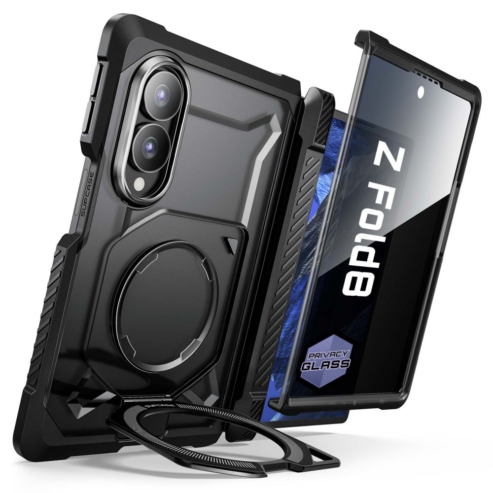 Supcase UB Grip Mag MagSafe Privacy-fodral för Samsung Galaxy Z Fold 8 – Svart