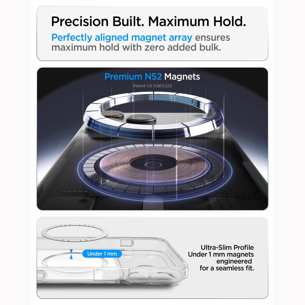 Spigen Ultra Hybrid MagSafe-etui til iPhone 18 Pro / 17 Pro – hvid