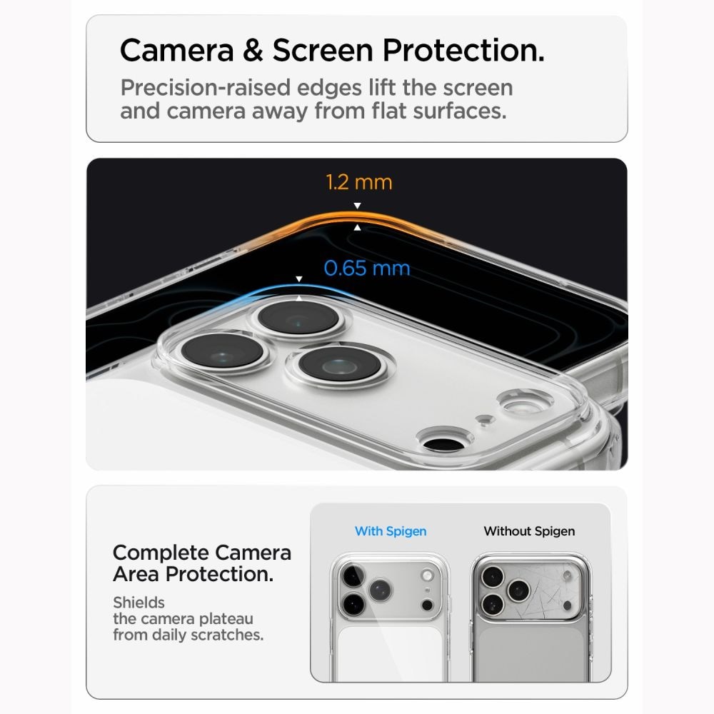 Spigen Ultra Hybrid MagSafe-etui til iPhone 18 Pro / 17 Pro – hvid