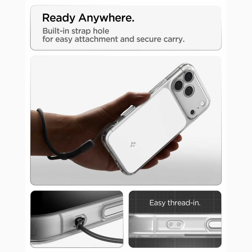 Spigen Ultra Hybrid MagSafe-etui til iPhone 18 Pro / 17 Pro – hvid