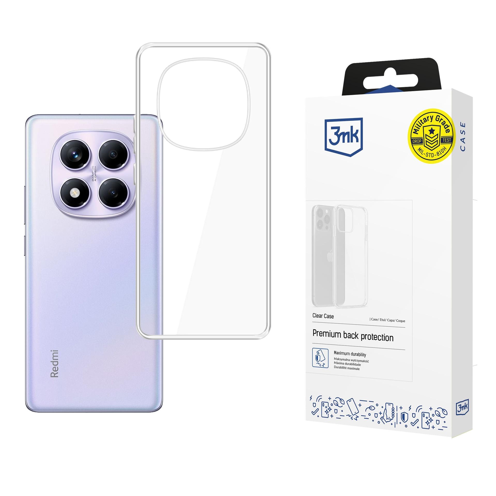 3mk genomskinligt skal till Xiaomi Redmi Note 14 Pro 4G – transparent