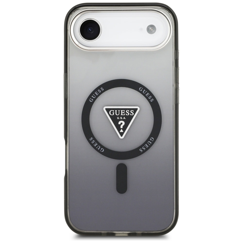 Guess IML Gradient Triangle Logo MagSafe-etui til iPhone Air – sort