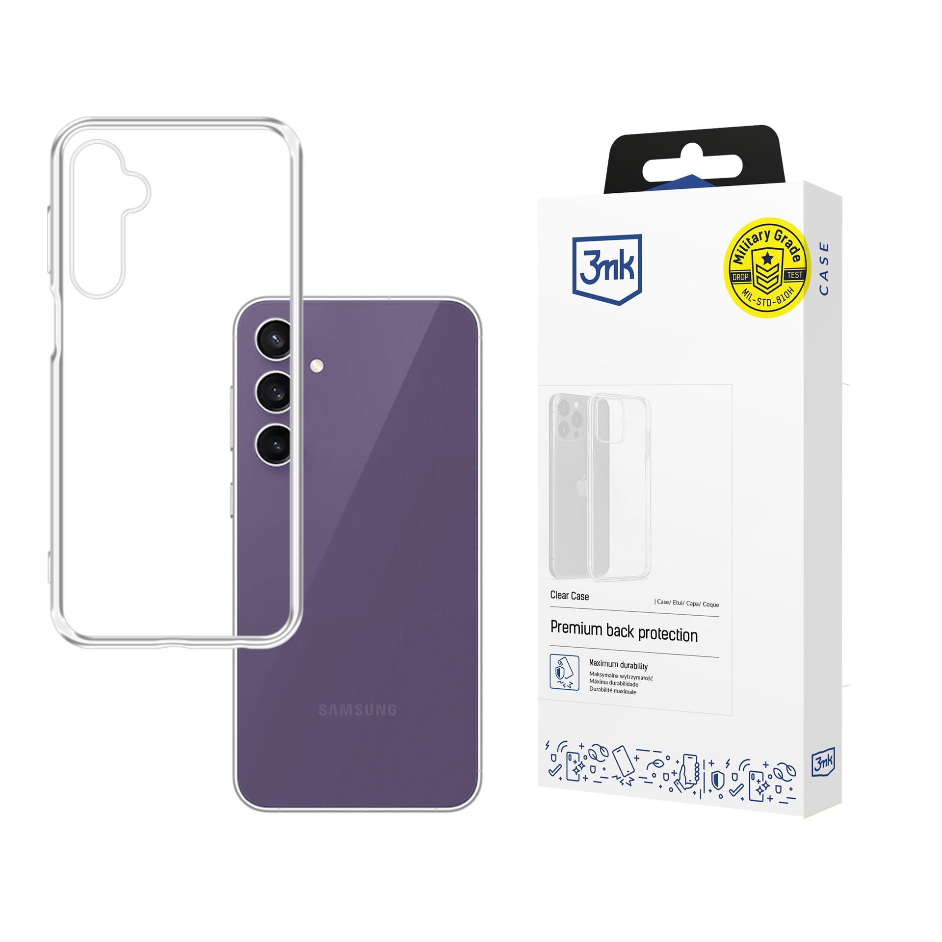 3mk genomskinligt skal till Samsung Galaxy S23 FE – transparent
