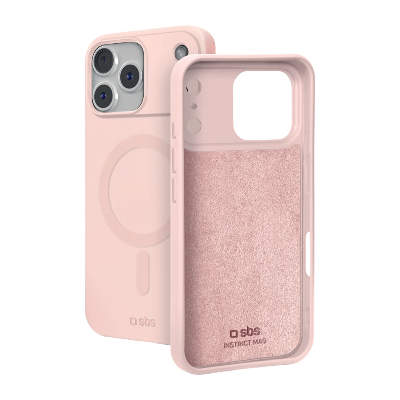SBS Instinct Mag-fodral för iPhone 18 Pro / 17 Pro, kompatibelt med MagSafe – Rosa