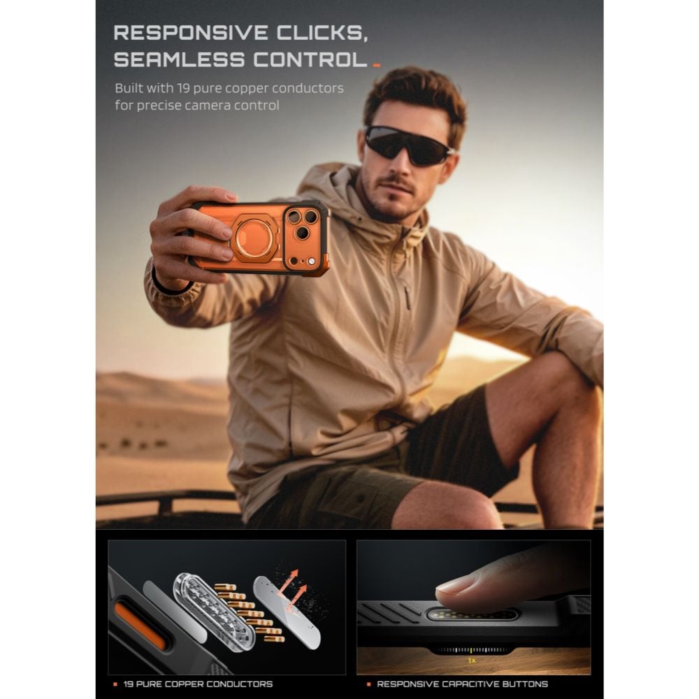 Supcase UB Grip Mag MagSafe-etui til iPhone 18 Pro Max / 17 Pro Max – Orange