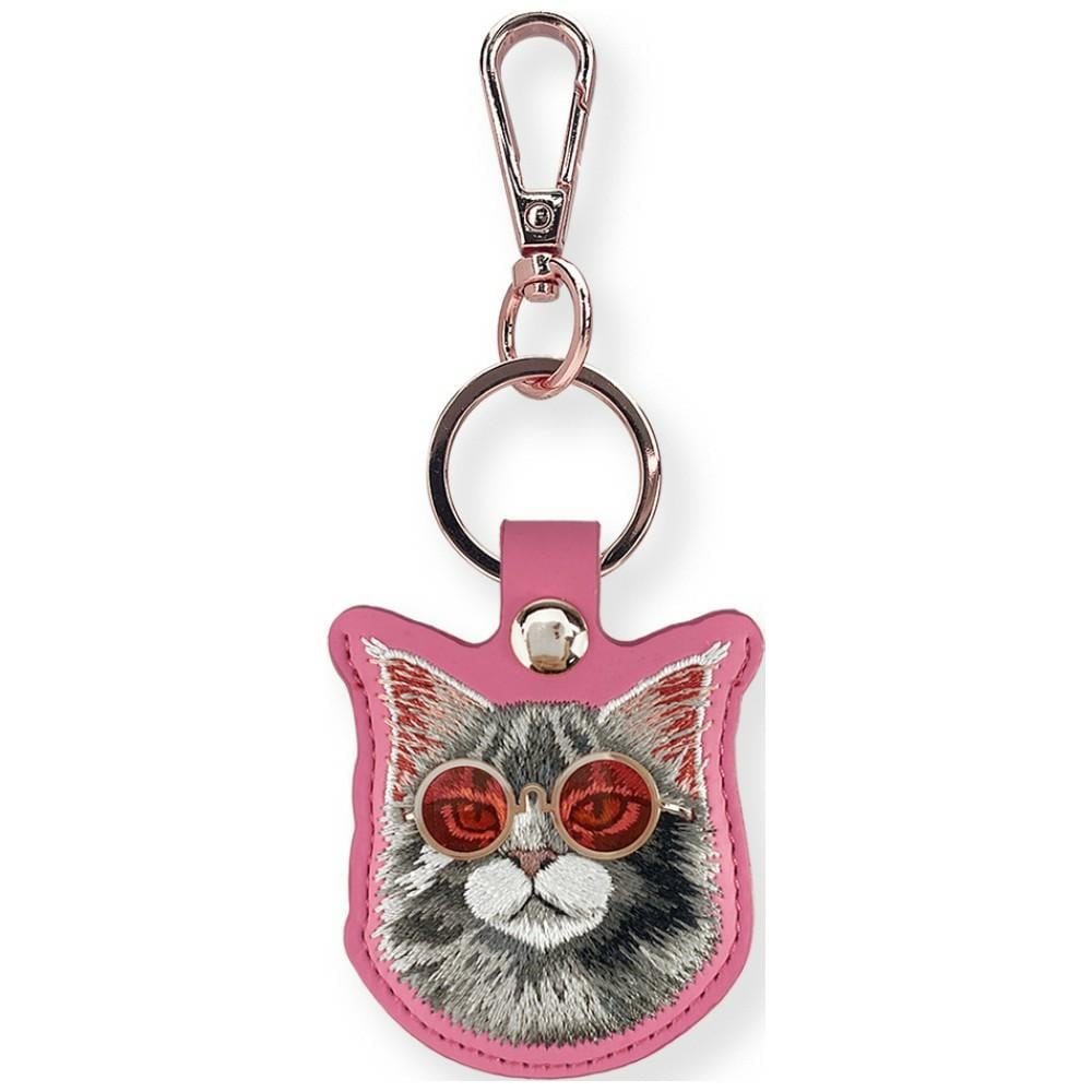 Nimmy Glasses – snyggt och gulligt fodral med kattmotiv för smartklockor – rosa